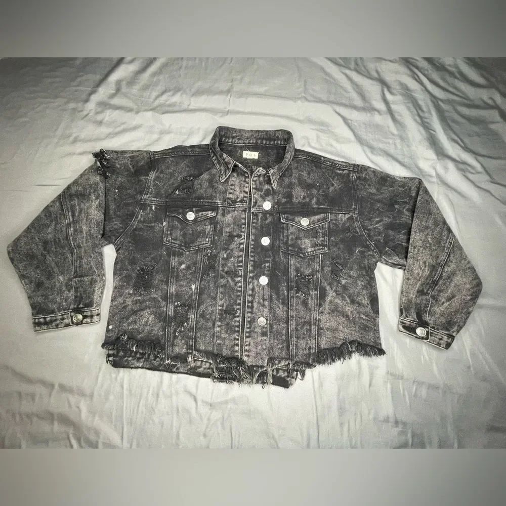 POL Charcoal Textured Jacket